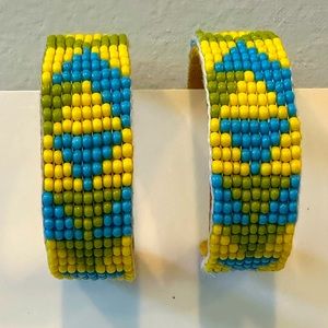 Seed Bead Hoop Earrings